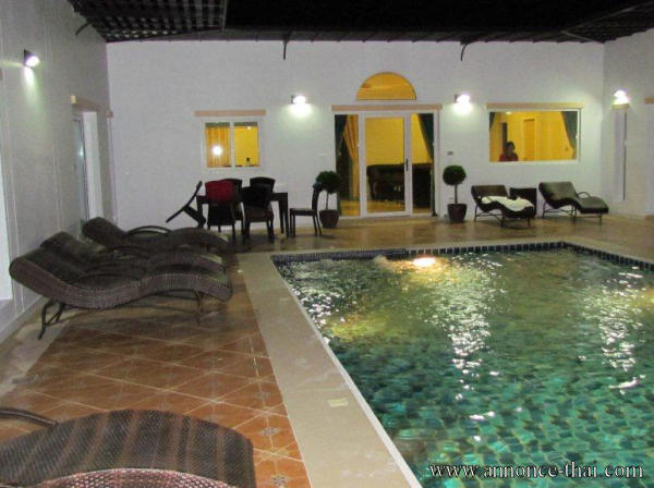 The pool at the villa.
